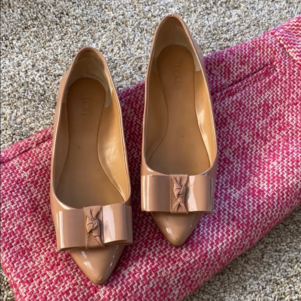 J. Crew patent bow flats